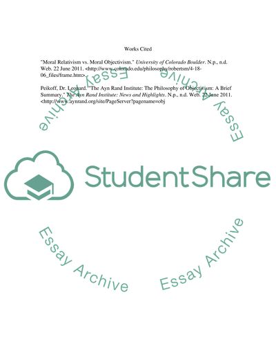 Relativism and Objectivism as Two Different Moral Principles Theory