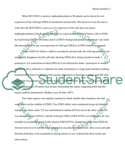Dna replication research paper