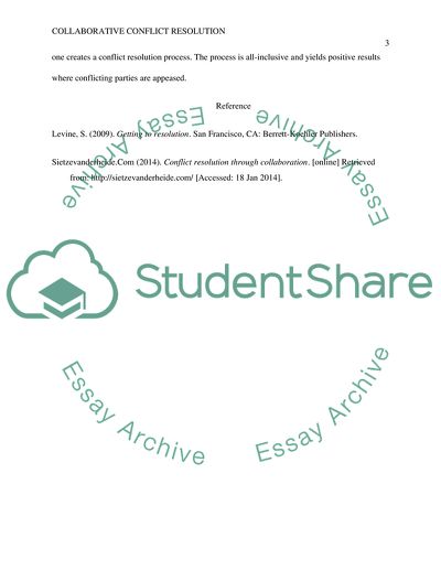 Collaborative Conflict Resolution