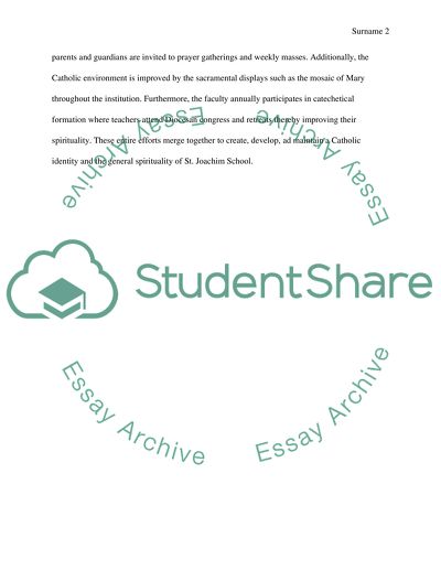 Catholic Identity Response