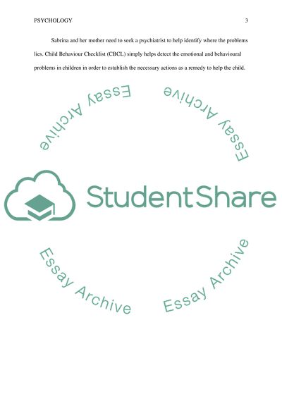 Assessments child behavioral checklist