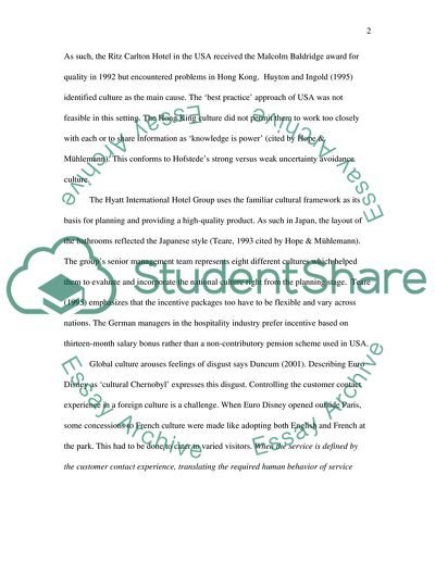How National Cultures Impact the Operations of Hospitality Enterprises