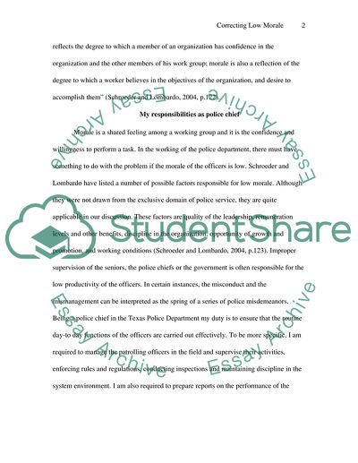 How to Correct Low Morale in a Small and Large Police Department