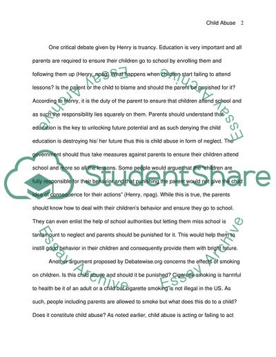 Governmental Punishment for Child Abuse