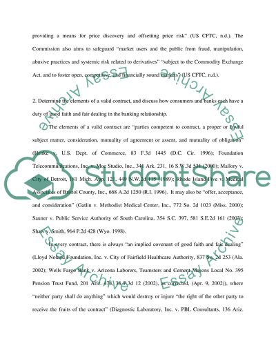 JP Morgan Chase - Elements of a Valid Contract