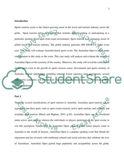 The Sports Tourism Sector