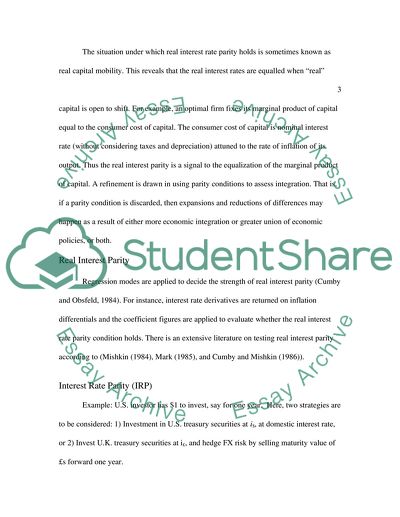 International Parity Conditions