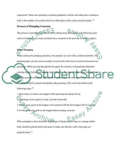 The Process and the Concrete Properties Necessary for Pumping