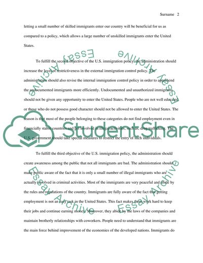 Immigration Admissions and Control Policies