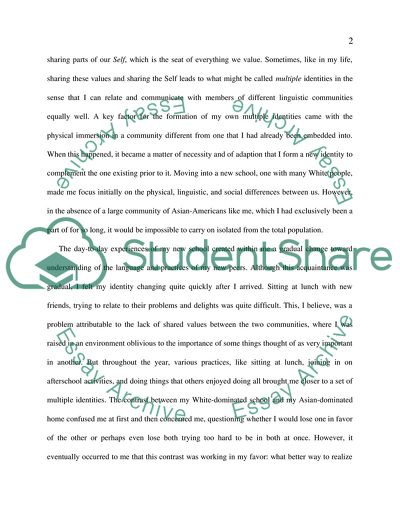 Identity and Schooling Experience