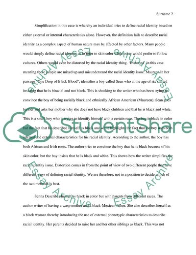 Racial Identity Is Simplified And Distorted By Racial Identifications