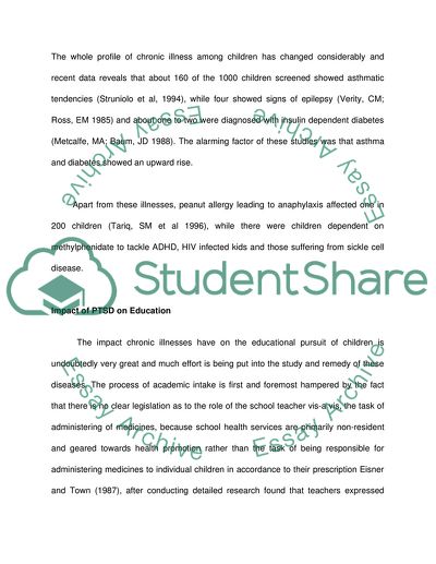 The Impact of Chronic Illness on Children and Recovery From These Illnesses