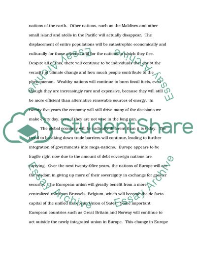 What will the World Look like in 25 Years