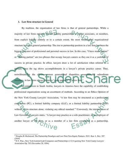 Law Firm Structure in General