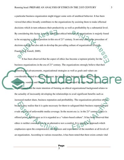 The Nature of Ethics in the World of Financial Market