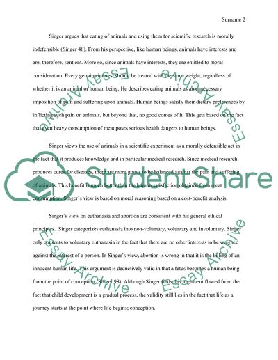 Peter Singer and Immanuel Kant