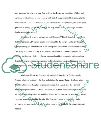 Descartes and Certainty