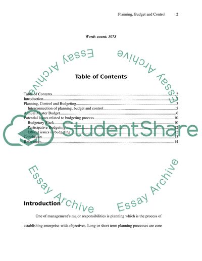 The Role of Planning, Budgets, and Control in Business Success