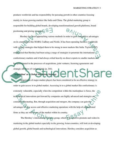 Hersheys Global Marketing Strategy