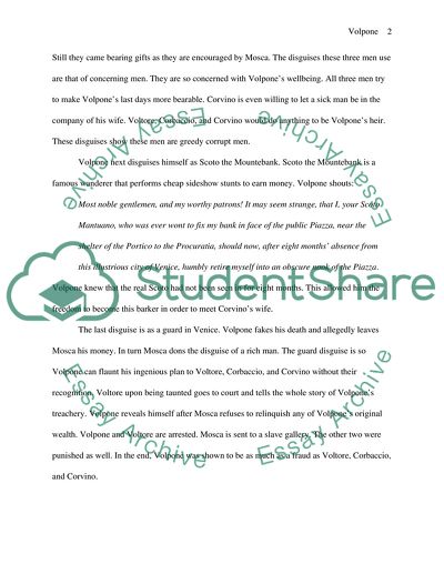 Analysis of Ben Jonsons Volpone