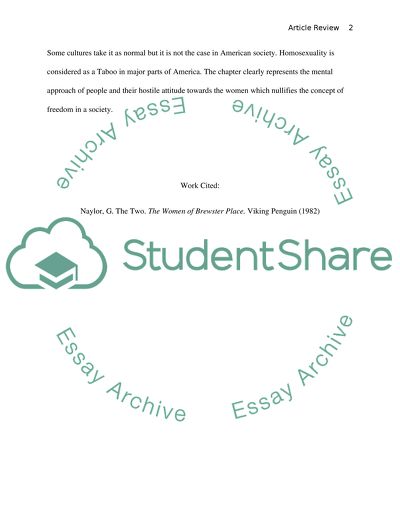 The Two( Gloria Naylor)