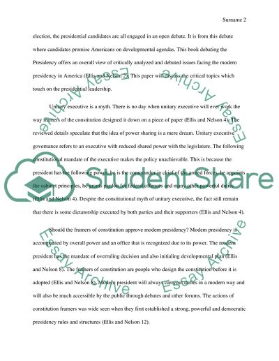 Debating the Presidency