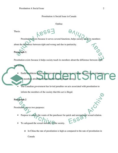 Prostitution a Social Issue in Canada