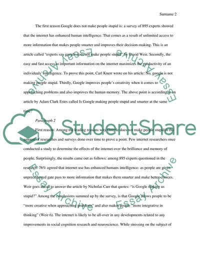 Is Google Making People Stupid