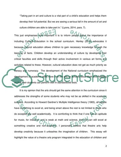 What Should Young People Be Taught about Theatre and what Principles Should Guide the Pedagogy