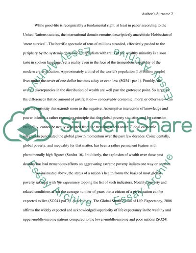 World Poverty: A Never Ending Situation