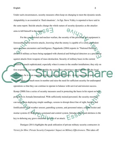 Military Security in Modern Warfare