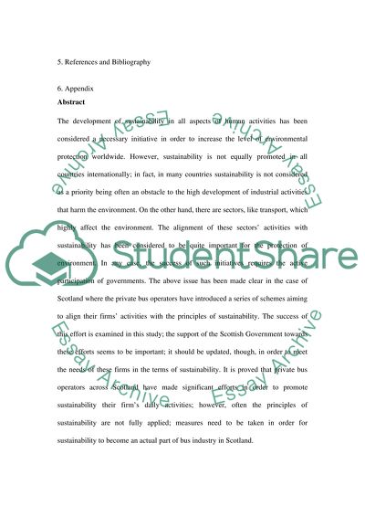 Buses in Scotland as Aspects of Sustainable Transport Mode