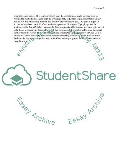 The Marketing Strategy of Coca-Cola