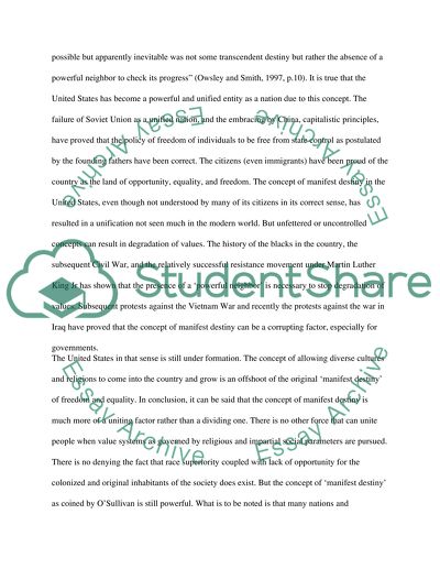 Manifest Destiny in American History