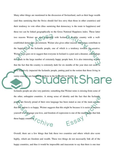 The Book by Eric Weiner The Geography of Happiness