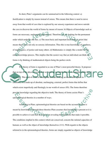 Platos Arguments for Rationalism