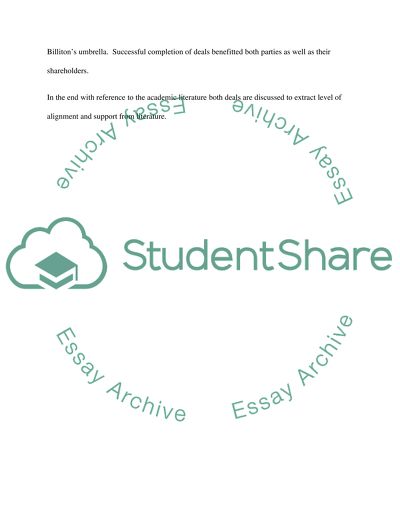 Acquisition in the mining sector of Austrailia