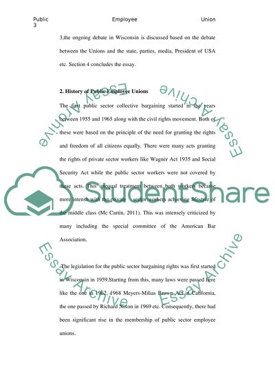 Public Employee Union and Public Labour