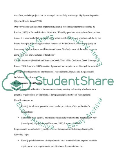 Web Sites. The Web development methods