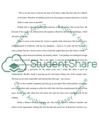 Women in Management: Jessica Evans