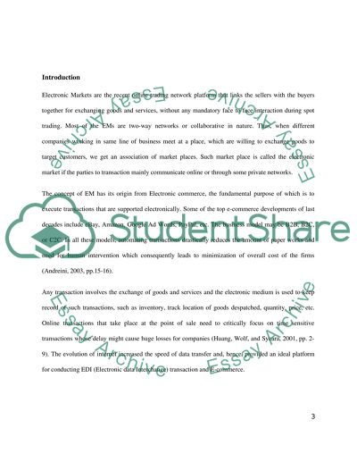 Challenges for the Collaborative Electronic Markets