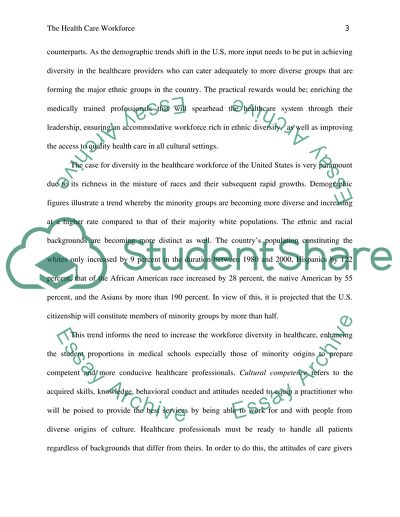 The Health Care Workforce, Cultural Competence