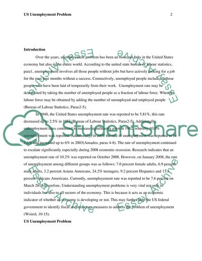 US Unemployment Problem