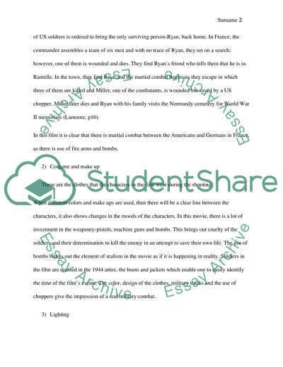 Saving private ryan essay