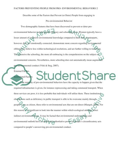 Pro-environmental Behavior