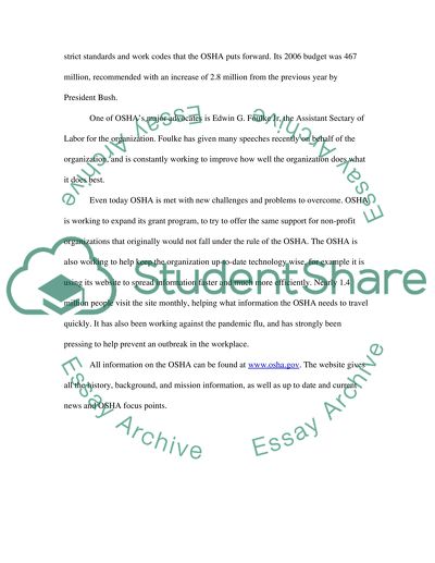 Occupational Safety and Health Administration