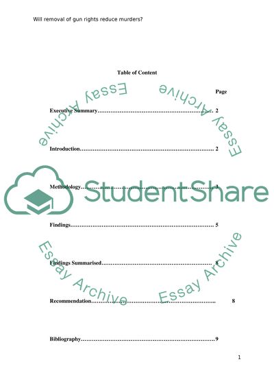 If the goverment takes away gun use right will murders decrease