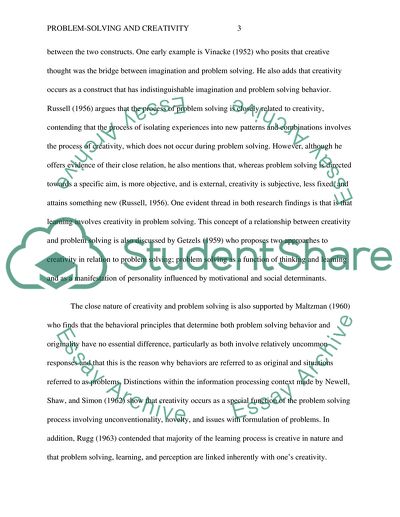 Problem-Solving and Creativity in Cognitive Science