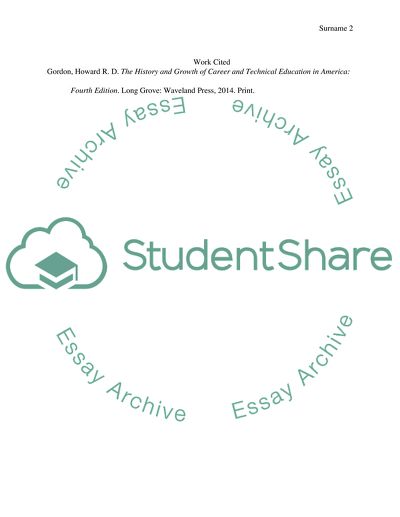 History of CTE education