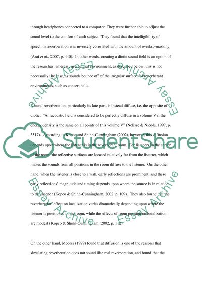 The different between simulated reverberation using corner speakers in the room and real reverberation